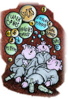 Socialism Today magazine anticipates bubbles bursting, cartoon by Suz