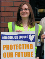 PCS Passport workers on strike in Belfast, photo Peter Hadden