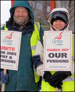 Fujitsu workers, members of Unite, on strike in Stevenage, photo by Guy Smallwood Fujitsu workers, members of Unite, on strike in Stevenage, photo by Guy Smallwood