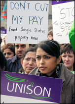Birmingham council workers strike on 5 February 2008, photo S O