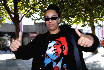 US president Barack Obama supporter, photo Paul Mattsson
