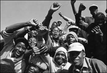 The explosion of struggle of the working class onto the scene of history that undermined Apartheid , photo Reflex