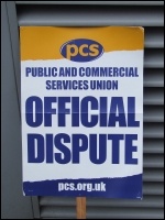 PCS placard in Bristol, 20.3.13, photo Tom Baldwin