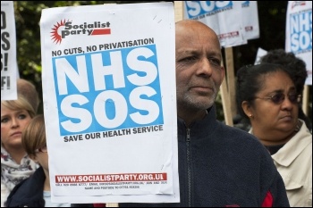 Lively demo against cuts at Whipps Cross hospital, photos Paul Mattsson