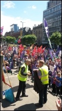 Leeds, public sector strike 10.7.14, photo Iain Dalton