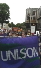 Brighton, public sector strike 10.7.14, photo Sarah Wrack