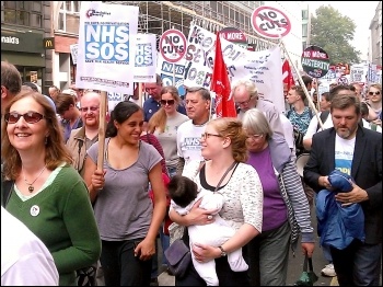 The People's March for the NHS, London, September 2014, photo Bob Severn