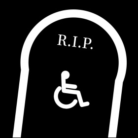 Disabled gravestone