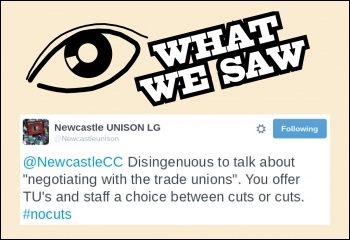 Newcastle Unison takes on the council on Twitter