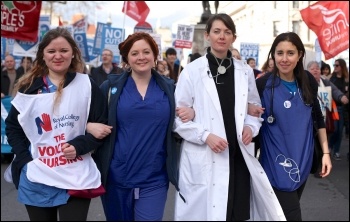 Nurses and doctors marching to save the NHS, 4.3.17, photo DavidMBailey Photography