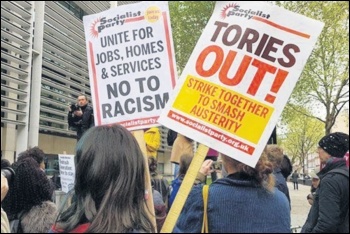 The Blairites are responsible for real racist policies - observing that right-wing MPs work with the right-wing press is not racist, photo by London Socialist Party