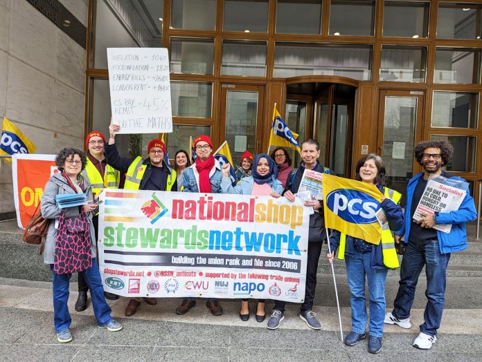 Members of PCS at Ofgem on strike. Photo: London Socialist Party
