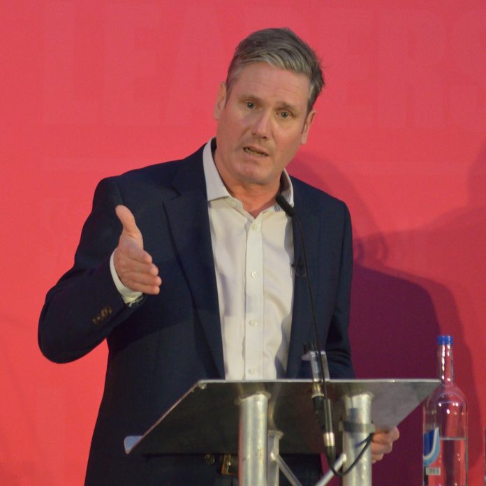 Keir Starmer speaking at hustings in 2020, when he claimed to support Jeremy Corbyn's manifesto. Photo: Rwendland/CC