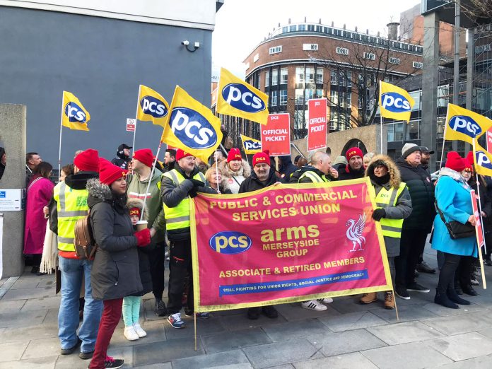Passport office PCS strike in Liverpool