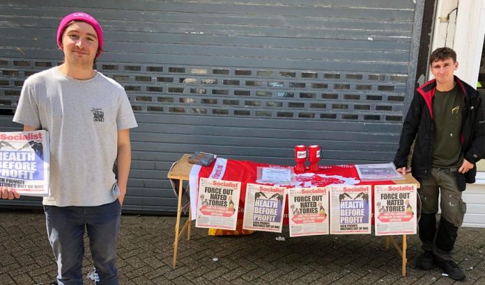 Socialist Party campaigning in Plymouth