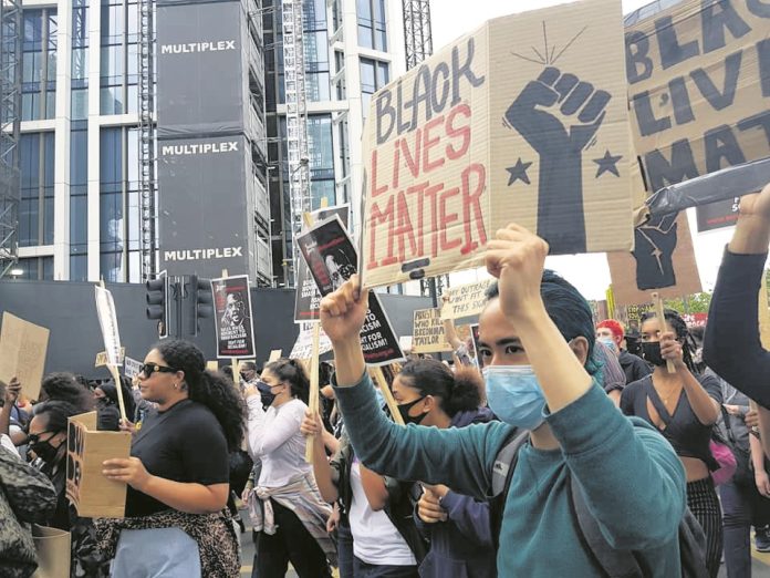 The mass Black Lives Matter anti-racist protests in 2020 were singled out and attacked in the report. Photo: London SP