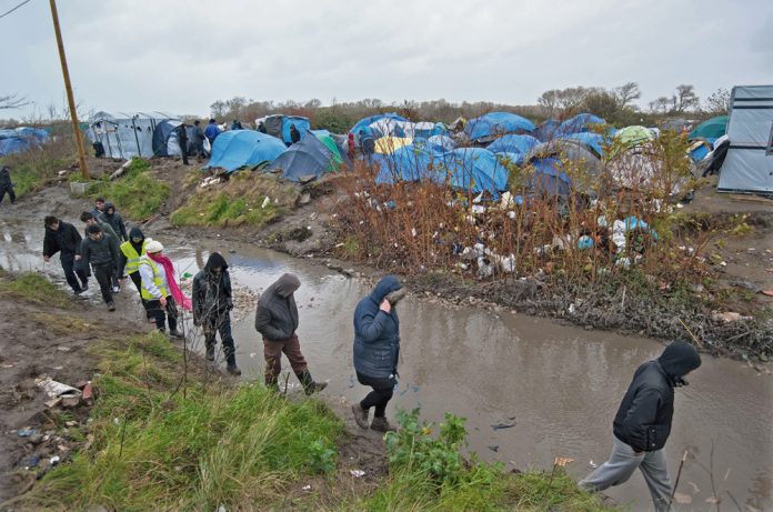 Refugees in Calais, credit: Paul Mattsson (uploaded 13/04/2016)